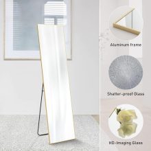 59.1×15.7 Inch Full Length Mirror, Full Body Mirror, Gold - view 6 of 6 | NEWBULIG