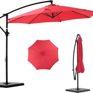10FT Patio Umbrella, Cantilever Umbrella, UV Protection | NEWBULIG