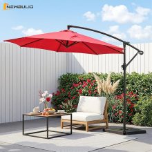 10FT Patio Umbrella, Cantilever Umbrella, UV Protection - view 2 of 6 | NEWBULIG