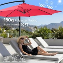 10FT Patio Umbrella, Cantilever Umbrella, UV Protection - view 3 of 6 | NEWBULIG