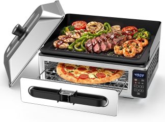 17 Inch Electric Griddle & Indoor Grill, Nonstick Large Griddle Pan | NEWBULIG
