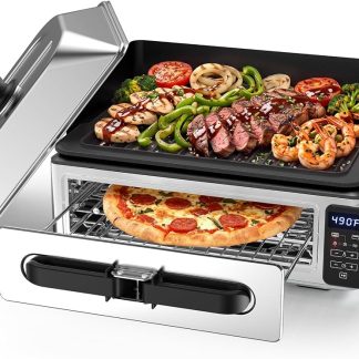 17 Inch Electric Griddle & Indoor Grill, Nonstick Large Griddle Pan | NEWBULIG