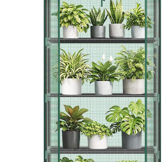 27x19x63 Inch Mini Greenhouse with Durable Zipper Door, 4 Tier | NEWBULIG