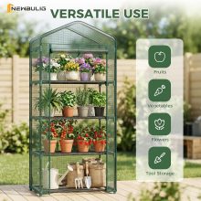 27x19x63 Inch Mini Greenhouse with Durable Zipper Door, 4 Tier - view 6 of 6 | NEWBULIG