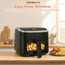 Air Fryer, 4QT Airfryer 8 Presets, Viewing Window, Nonstick Basket - view 3 of 6 | NEWBULIG