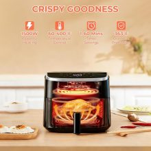 Air Fryer, 4QT Airfryer 8 Presets, Viewing Window, Nonstick Basket - view 4 of 6 | NEWBULIG