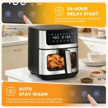 Air Fryer 6.34QT Airfryer with Visible Window, 400F Fast Heating Stainless Steel Air Fryers Oven with Nonstick and Dishwasher-Safe Basket, 8-in-1 Cooking Preset with Timer Auto-Off - view 6 of 6 | NEWBULIG