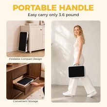 Foldable Step Stool, 330lbs Reinforced Sturdy Metal - view 3 of 6 | NEWBULIG