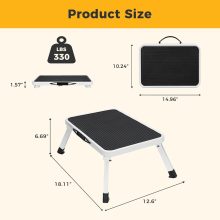 Foldable Step Stool, 330lbs Reinforced Sturdy Metal - view 5 of 6 | NEWBULIG