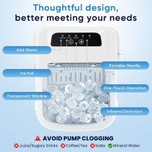 Ice Maker, Countertop Ice Machine with Portable Handle - view 4 of 6 | NEWBULIG