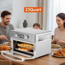 23QT Smart Touch Air Fryer Toaster Oven, Multi-Function Electrical Air Fryer Oven Combo, 7-IN-1 Steel Countertop Oven, 1800W Power, 120-Minute Timer, Convection, LCD Display - view 2 of 6 | NEWBULIG