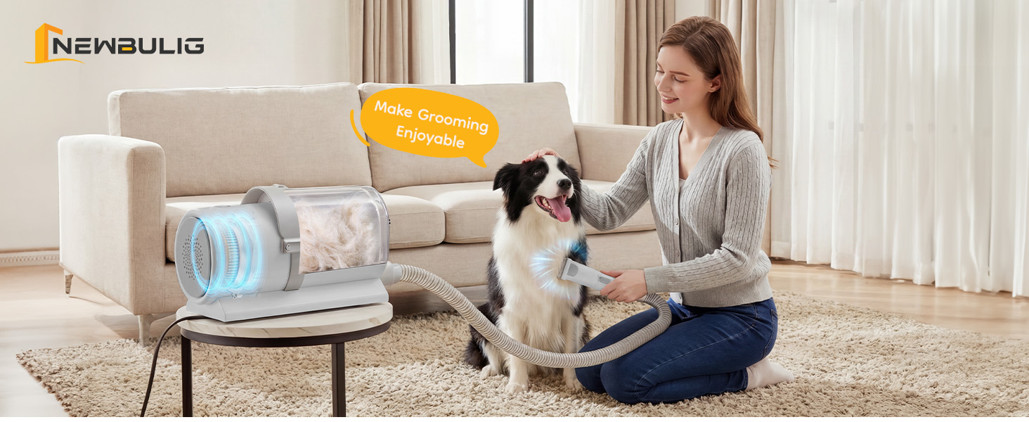 NEWBULIG Pet Grooming Vacuum Kit for Cats and Dogs, 2.5L Dust Cup - NEWBULIG product detail