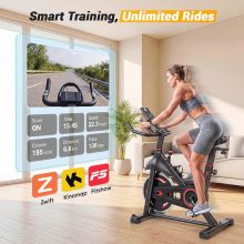 Exercise Bike with APP, Stationary Bikes for Home, Workout Bike for Adults & Seniors, Cycle Machine, Adjustable Height and Resistance, Low Noise, 265lbs Weight Capacity, Easy Assembly - view 2 of 6 | NEWBULIG