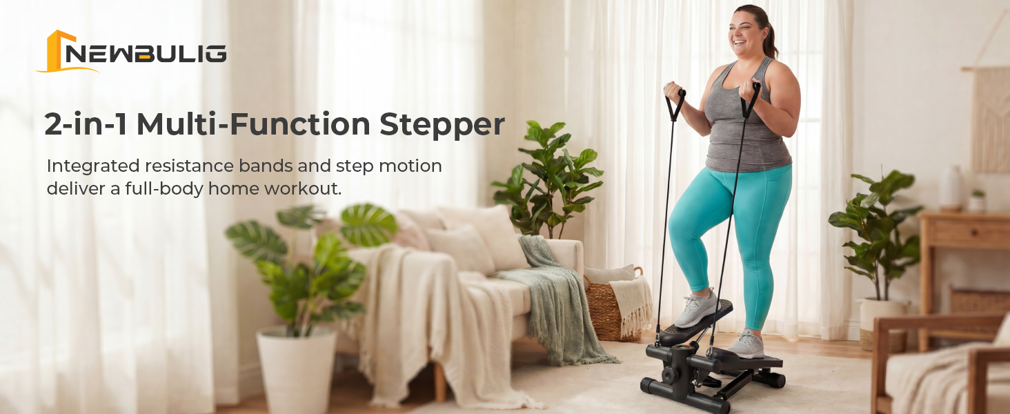NEWBULIG Mini Stepper for Exercise at Home, Stair Step Machine for Indoor Fitness, Portable Home Gym Stepper for Full Body Workout, 300lb Weight Capacity - NEWBULIG product detail