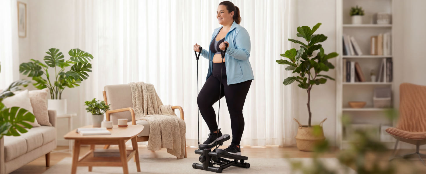 NEWBULIG Mini Stepper for Exercise at Home, Stair Step Machine for Indoor Fitness, Portable Home Gym Stepper for Full Body Workout, 300lb Weight Capacity - NEWBULIG product detail