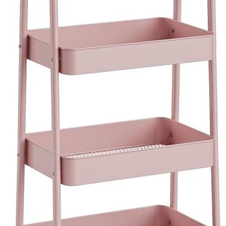 4-Tier Metal Rolling Storage Utility Cart with Lockable Wheels | NEWBULIG
