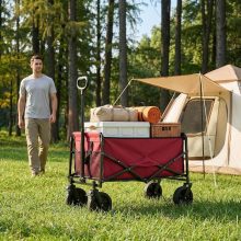 Double Decker Foldable Wagon Cart Heavy Duty, 440lbs, Blue - view 6 of 6 | NEWBULIG