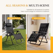 Zero Gravity Chair, Folding Patio Recliner with Cup Holder Trays - view 5 of 6 | NEWBULIG