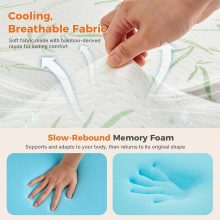 3 Inch King Dual Layer Memory Foam Mattress Topper - view 2 of 6 | NEWBULIG