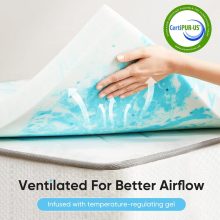 3 Inch Twin Cooling Gel Memory Foam Mattress Topper - view 2 of 6 | NEWBULIG