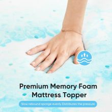 3 Inch Twin Cooling Gel Memory Foam Mattress Topper - view 4 of 6 | NEWBULIG