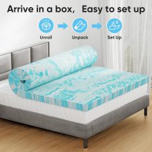 3 Inch Twin Cooling Gel Memory Foam Mattress Topper - view 5 of 6 | NEWBULIG