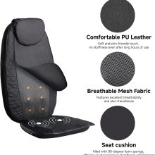 Massage Chair Pad with Heat, Back Massager Seat Cushion - view 2 of 6 | NEWBULIG
