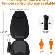 Massage Chair Pad with Heat, Back Massager Seat Cushion - view 5 of 6 | NEWBULIG