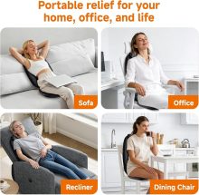 Massage Chair Pad with Heat, Back Massager Seat Cushion - view 6 of 6 | NEWBULIG