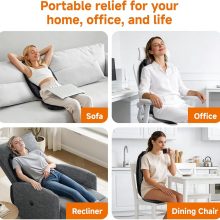 Massage Chair Pad with Heat, Back Massager Seat Cushion - view 6 of 6 | NEWBULIG