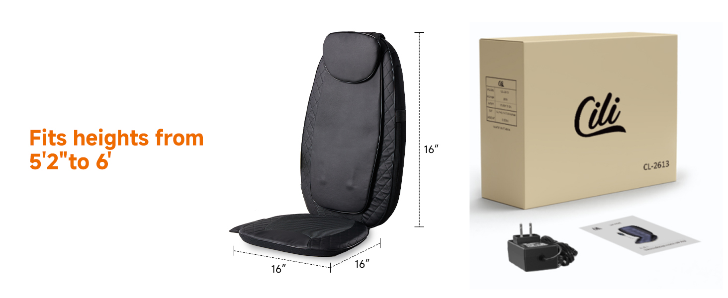 NEWBULIG Massage Chair Pad with Heat, Back Massager Seat Cushion - NEWBULIG product detail
