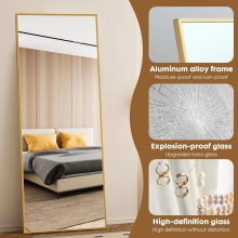 Full Length Floor Mirror, Body Standing Wall Mirror - view 4 of 6 | NEWBULIG