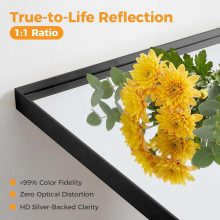 30×36 Inch Wall Mirror, Bathroom Mirror for Over Sink, Black - view 3 of 6 | NEWBULIG