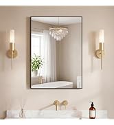 NEWBULIG 30×36 Inch Wall Mirror, Bathroom Mirror for Over Sink, Black - NEWBULIG product detail