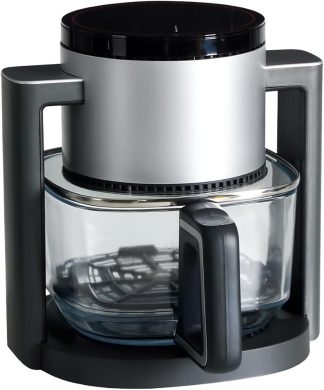 4.7Qt Glass Air Fryer, 10 in 1 Air Fryer with Timer, 105 to 395F Wider Temperature, 360 Degree Visibility, Dishwasher Safe, Roast Bake Dehydrate Reheat, Nonstick & Easy-Clean Basket, 1300W | NEWBULIG