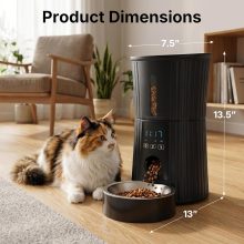 Automatic Cat Feeder with APP 4L Small Dog Food Dispenser, Black - view 6 of 6 | NEWBULIG