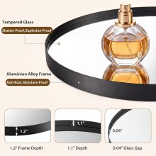 28-Inch Round Wall Mirror, Bathroom Wall Circle Mirror - view 4 of 6 | NEWBULIG