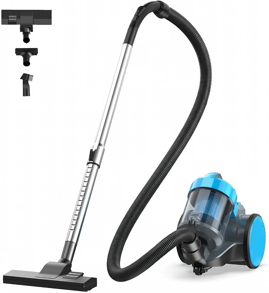 Canister Vacuum Cleaner for Home, Bagless Vacuum Cleaner, Blue | NEWBULIG