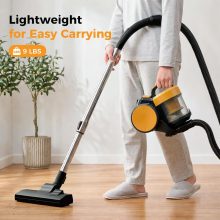 Canister Vacuum Cleaner for Home, Bagless Vacuum Cleaner, Yellow - view 6 of 6 | NEWBULIG