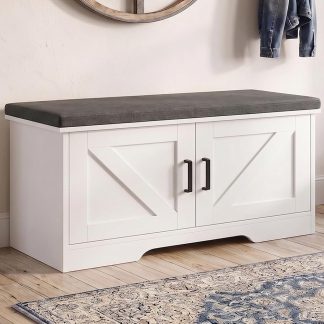 Shoe Bench with Storage for Entryway, 39.4 Inch Shoe Storage Bench | NEWBULIG