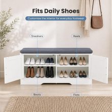 Shoe Bench with Storage for Entryway, 39.4 Inch Shoe Storage Bench - view 5 of 6 | NEWBULIG