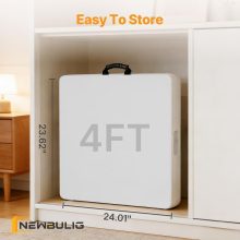 4 FT Foldable Table, Easy to Fold and Store - view 5 of 6 | NEWBULIG