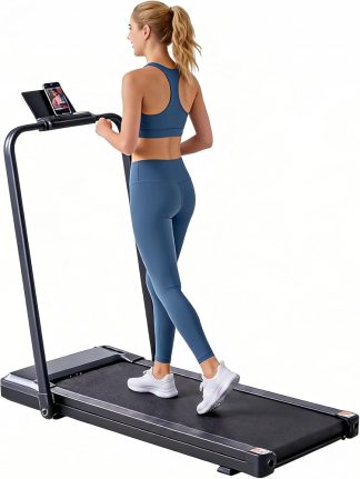 Walking Pad Treadmill for Home, Lightweight Walk Machine with Remote Control and LED Display, Portable Treadmill Under Desk for Walking, Jogging, Running | NEWBULIG