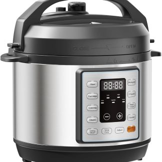 10-In-1 Electric Pressure Cooker, 3 Quart Multi Cooker for Rice, Stew and Steam, Small Programmable Stainless Steel Pot with Slow Cook Function and Ceramic Inner Pot | NEWBULIG