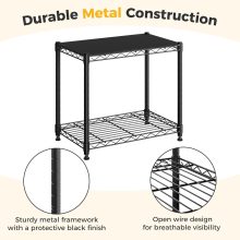 5-Tier Wire Storage Shelves, 200 lbs Heavy Duty Steel Rack, Black - view 6 of 6 | NEWBULIG