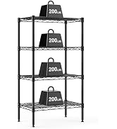 NEWBULIG 5-Tier Wire Storage Shelves, 200 lbs Heavy Duty Steel Rack, Black - NEWBULIG product detail