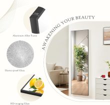 64×21 Inch Full Length Mirror, Full Body Standing Mirror, Black - view 3 of 6 | NEWBULIG