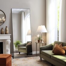 64×21 Inch Full Length Mirror, Full Body Standing Mirror, Black - view 6 of 6 | NEWBULIG