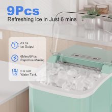 Countertop Ice Maker Machine with Handle, Portable Ice Maker - view 3 of 6 | NEWBULIG