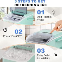 Countertop Ice Maker Machine with Handle, Portable Ice Maker - view 5 of 6 | NEWBULIG